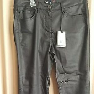 NWT 3 x 1 Cropped Jeans. faux Leather. 30 x 27